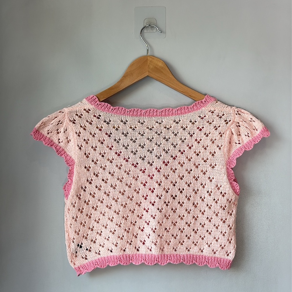 Cider Pink Knit Sweater Vest - Picture 6 of 9